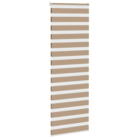 VidaXL store zèbre 70x230 cm largeur de tissu 65,9 cm polyester marron sable
