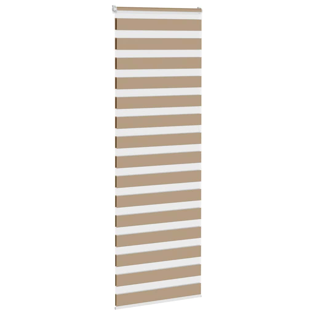 VidaXL store zèbre 90x230 cm largeur de tissu 85,9 cm polyester marron sable