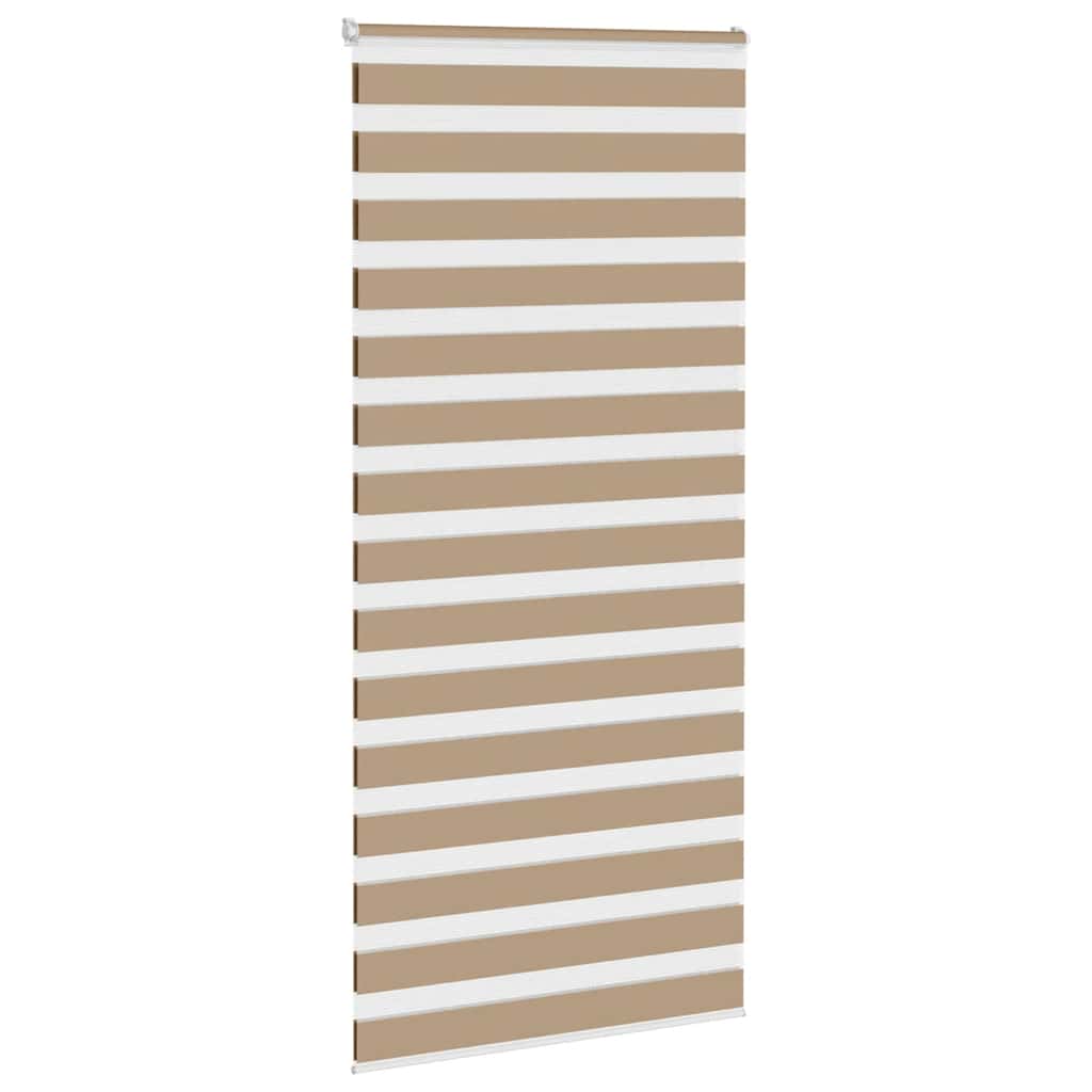 VidaXL store zèbre 100x230 cm largeur de tissu 95,9 cm polyester marron sable