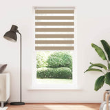 VidaXL store zèbre 105x230 cm largeur de tissu 100,9 cm polyester marron sable