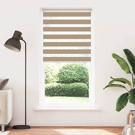 VidaXL store zèbre 105x230 cm largeur de tissu 100,9 cm polyester marron sable