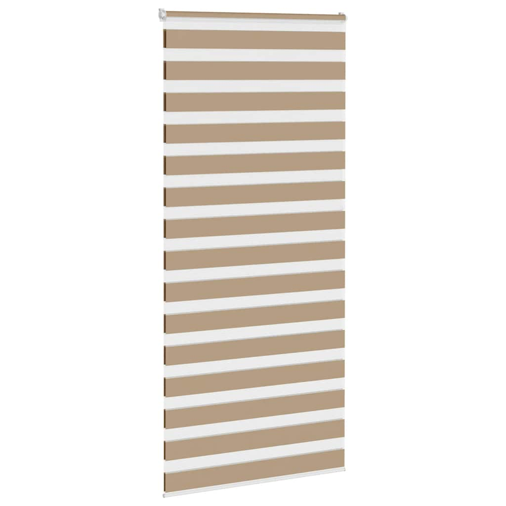 Vidaxl zebra blind 105x230 cm stofbreedte 100,9 cm polyester zandbruin