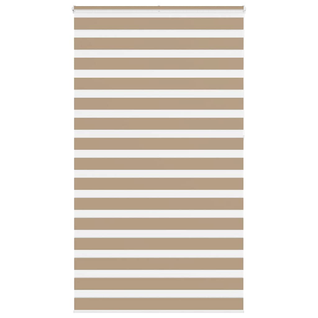 VidaXL store zèbre 125x230 cm largeur de tissu 120,9 cm polyester marron sable