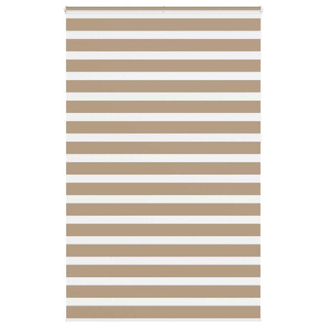 VidaXL store zèbre 140x230 cm largeur de tissu 135,9 cm polyester marron sable