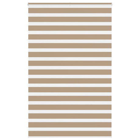 VidaXL store zébré 150x230 cm largeur de tissu 145,9 cm polyester marron sable