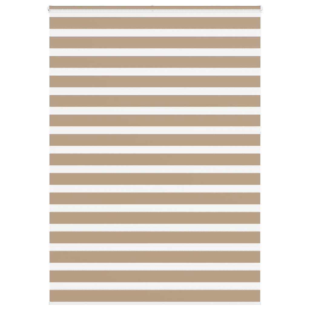 VidaXL store zèbre 155x230 cm largeur de tissu 150,9 cm polyester marron sable