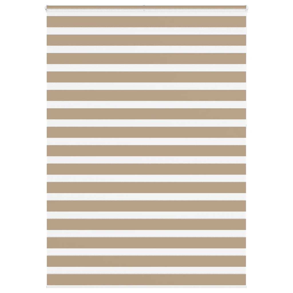 VidaXL store zèbre 160x230 cm largeur de tissu 155,9 cm polyester marron sable