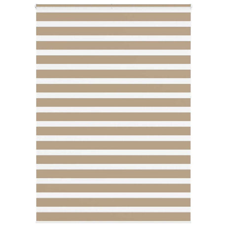 VidaXL store zèbre 160x230 cm largeur de tissu 155,9 cm polyester marron sable