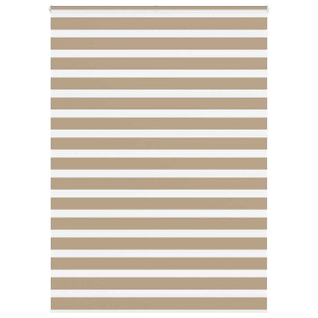 VidaXL store zébré 165x230 cm largeur de tissu 160,9 cm polyester marron sable