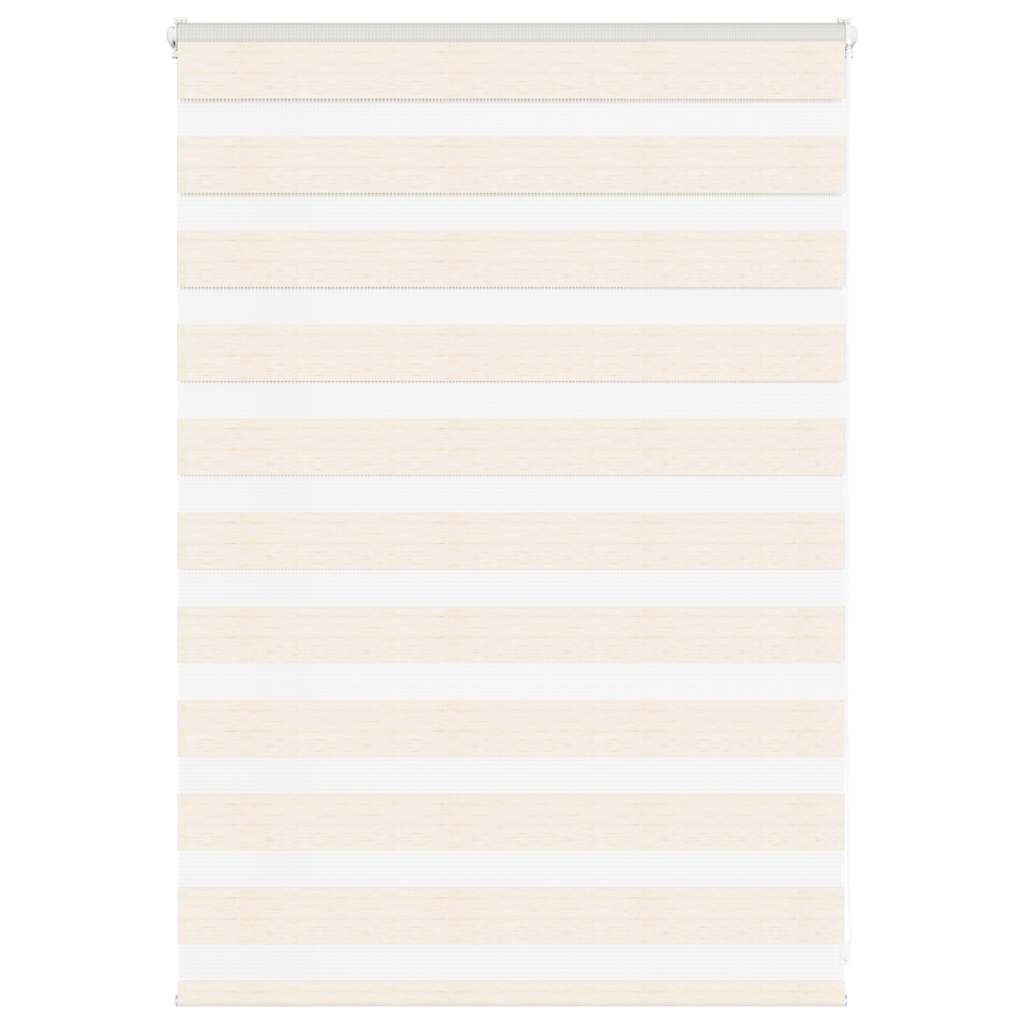 Vidaxl Zebra Roller Blind 115x100 cm Staubbreite 110,9 cm Marmerbeige