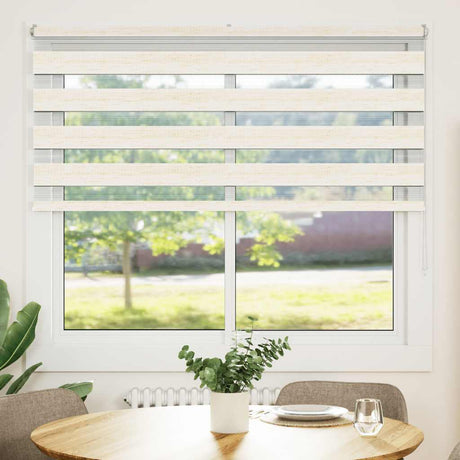 VidaXL store enrouleur zèbre 165x150 cm largeur de tissu 160,9 cm marbre beige