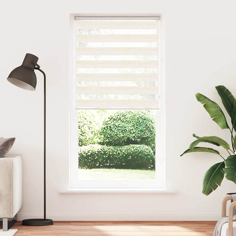 VidaXL store enrouleur zèbre 105x200 cm largeur de tissu 100,9 cm marbre beige