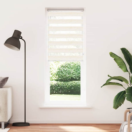 VidaXL store enrouleur zèbre 70x230 cm largeur de tissu 65,9 cm marbre beige
