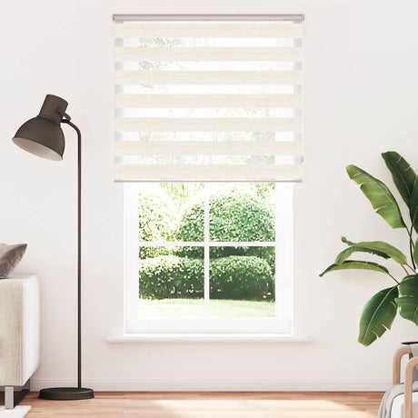VidaXL store enrouleur zèbre 125x230 cm largeur de tissu 120,9 cm marbre beige