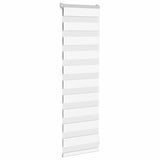 Vidaxx store enrouleur zèbre 45x100 cm largeur de tissu 40,9 cm polyester blanc
