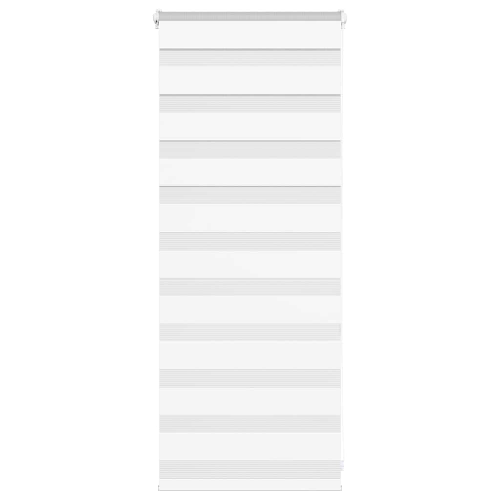 VidaXL store enrouleur zèbre 55x100 cm largeur de tissu 50,9 cm polyester blanc