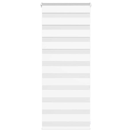 VidaXL store enrouleur zèbre 55x100 cm largeur de tissu 50,9 cm polyester blanc