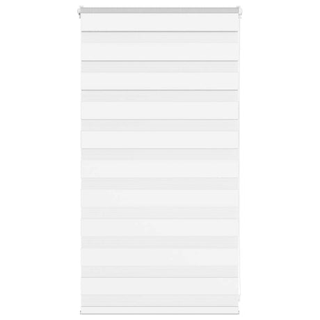VidaXL store zèbre 85x100 cm largeur de tissu 80,9 cm polyester blanc