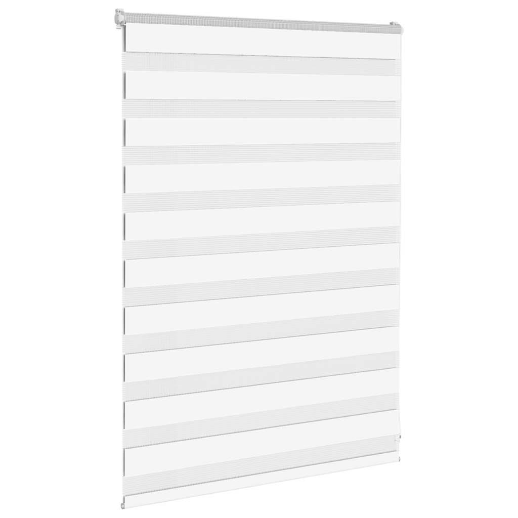 VidaXL store zèbre 105x100 cm largeur de tissu 100,9 cm polyester blanc