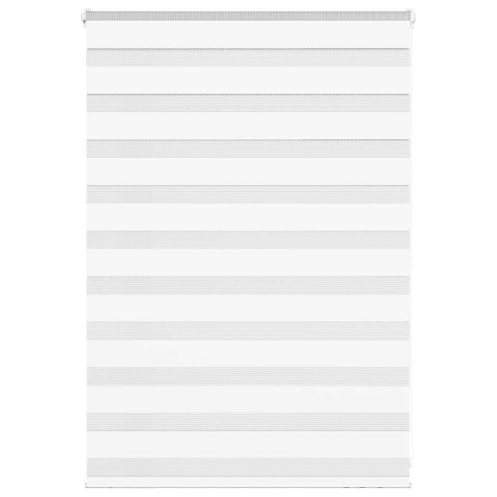 VidaXL store zébré 110x100 cm largeur de tissu 105,9 cm polyester blanc