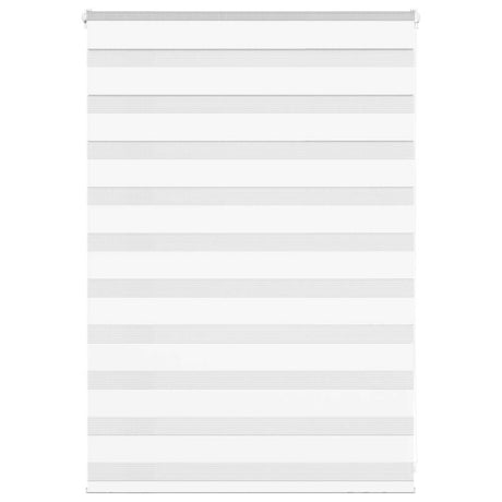 VidaXL store zébré 110x100 cm largeur de tissu 105,9 cm polyester blanc