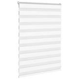 VidaXL store zébré 110x100 cm largeur de tissu 105,9 cm polyester blanc