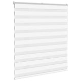 VidaXL store zèbre 120x100 cm largeur de tissu 115,9 cm polyester blanc