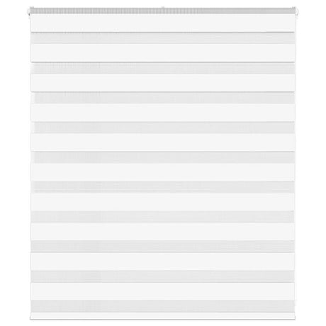 VidaXL store zèbre 125x100 cm largeur de tissu 120,9 cm polyester blanc