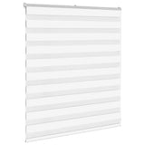 VidaXL store zèbre 125x100 cm largeur de tissu 120,9 cm polyester blanc