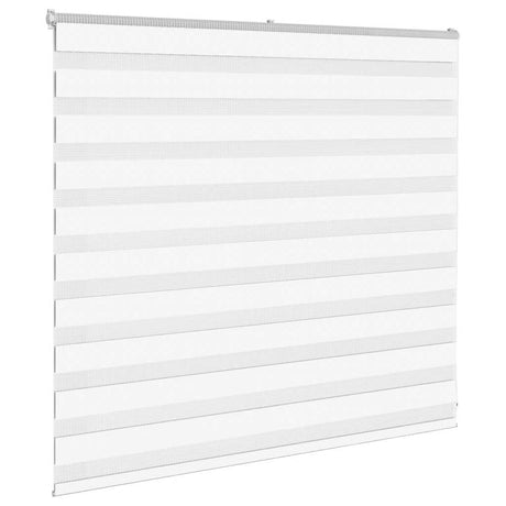 VidaXL store zèbre 155x100 cm largeur de tissu 150,9 cm polyester blanc