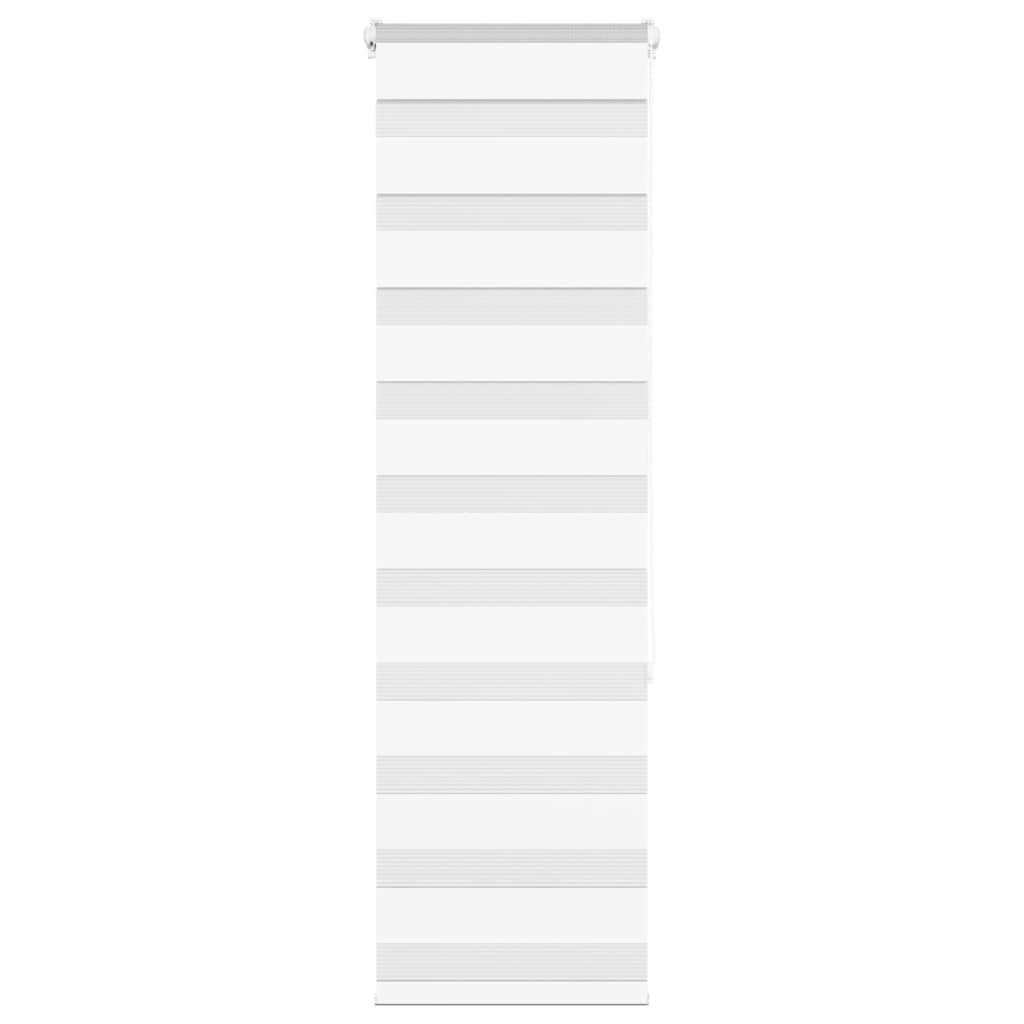 VidaXL store enrouleur zèbre 40x150 cm largeur de tissu 35,9 cm polyester blanc