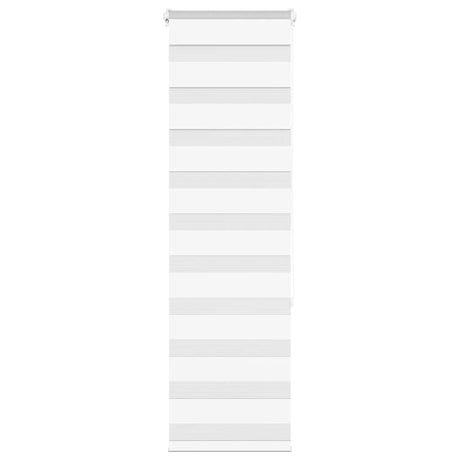 VidaXL store enrouleur zèbre 40x150 cm largeur de tissu 35,9 cm polyester blanc
