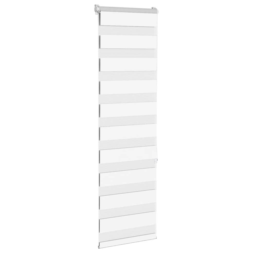 VidaXL store enrouleur zèbre 40x150 cm largeur de tissu 35,9 cm polyester blanc