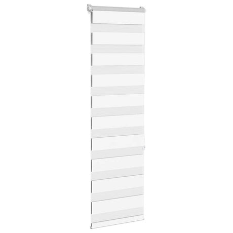VidaXL store enrouleur zèbre 40x150 cm largeur de tissu 35,9 cm polyester blanc