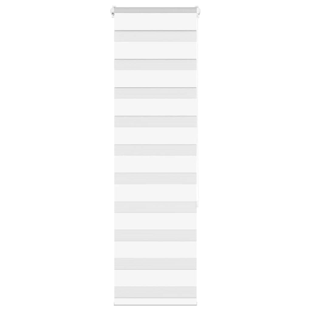Vidaxx store enrouleur zèbre 45x150 cm largeur de tissu 40,9 cm polyester blanc