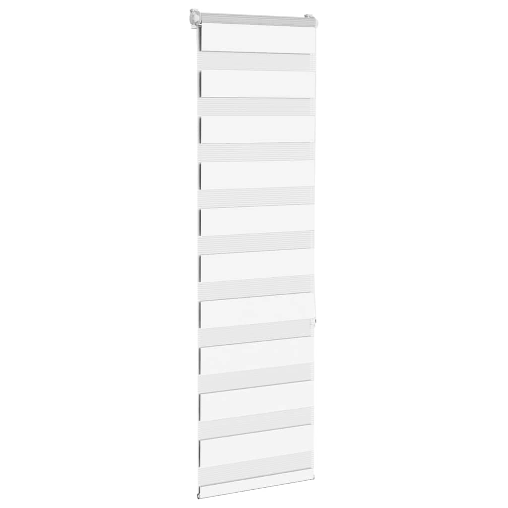 Vidaxl Zebra Roller Blind 45x150 cm Szerokość pyłu 40,9 cm poliestrowa biała