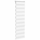 Vidaxx store enrouleur zèbre 45x150 cm largeur de tissu 40,9 cm polyester blanc