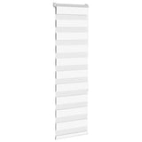 Vidaxl Zebra Roller Blind 50x150 cm Šířka prachu 45,9 cm polyester bílá