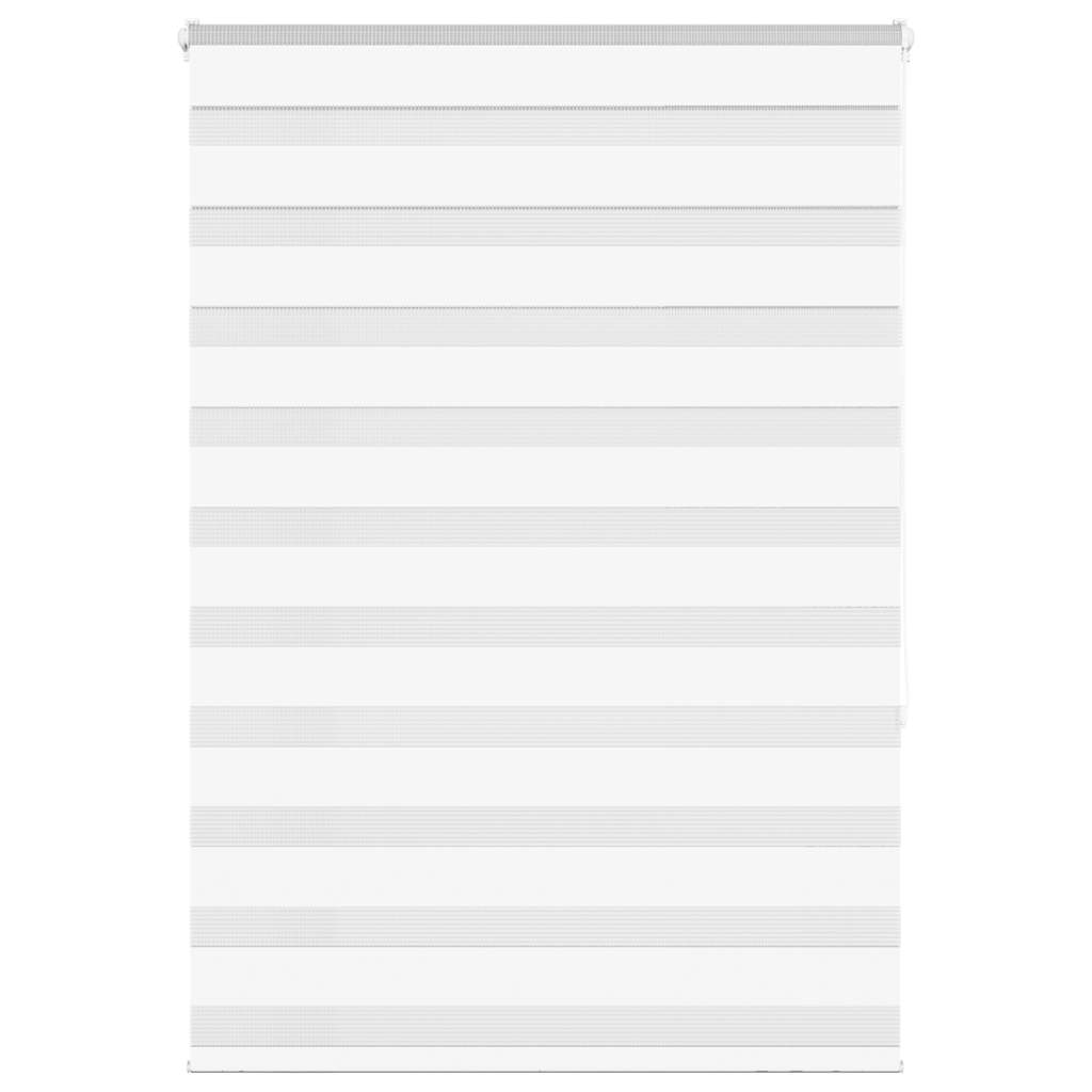 VidaXL store enrouleur zèbre 95x150 cm largeur de tissu 90,9 cm polyester blanc