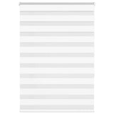 VidaXL store enrouleur zèbre 105x150 cm largeur du tissu 100,9 cm polyester blanc
