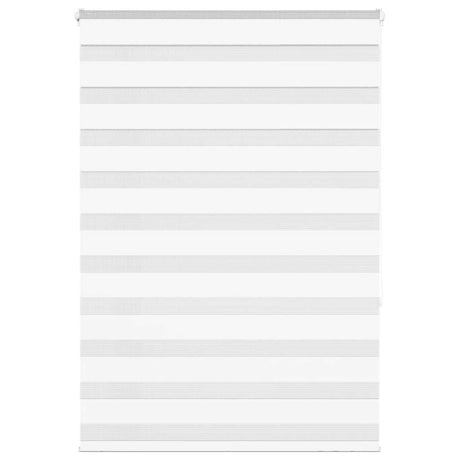 VidaXL store enrouleur zèbre 105x150 cm largeur du tissu 100,9 cm polyester blanc