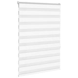 VidaXL store enrouleur zèbre 105x150 cm largeur du tissu 100,9 cm polyester blanc