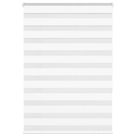 VidaXL store enrouleur zèbre 115x150 cm largeur du tissu 110,9 cm polyester blanc