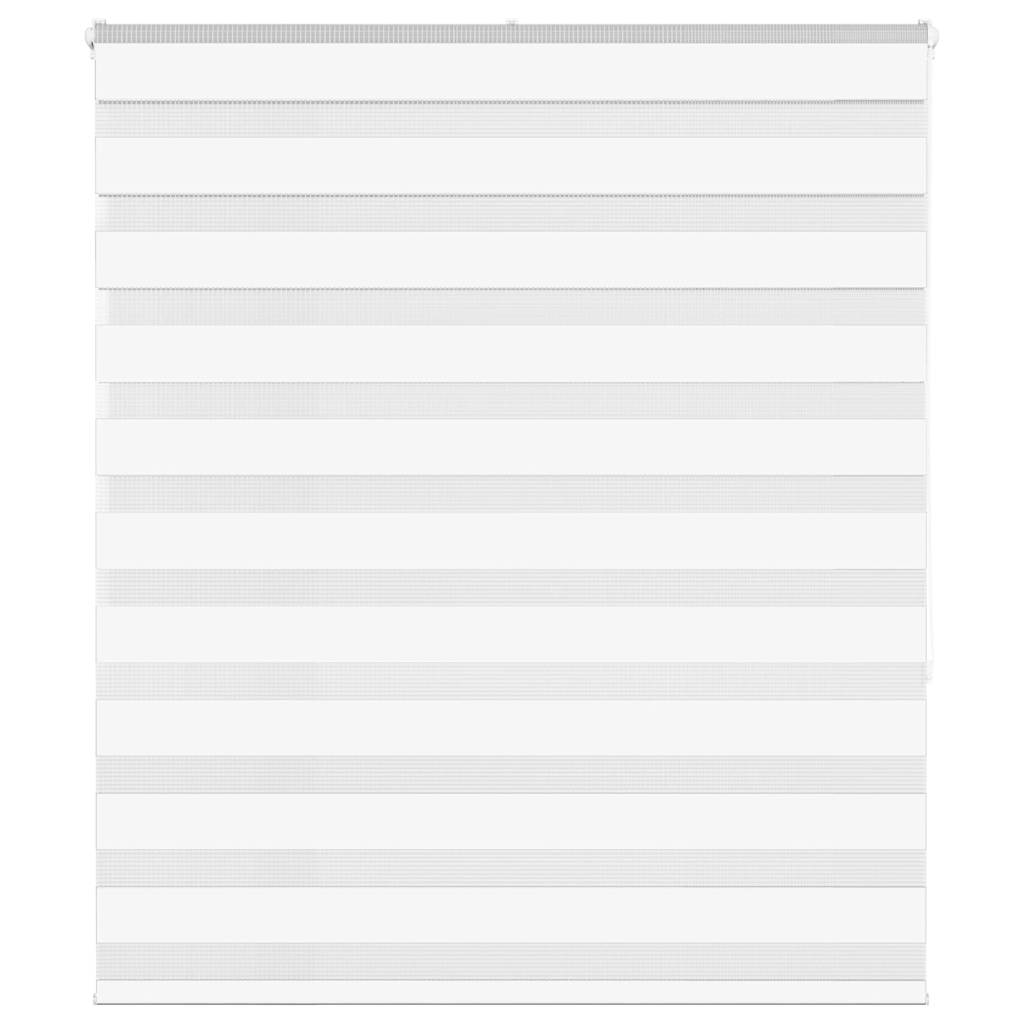 VidaXL store enrouleur zèbre 120x150 cm largeur du tissu 115,9 cm polyester blanc