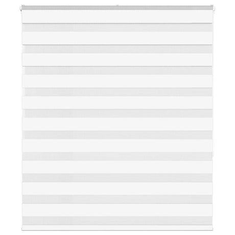 VidaXL store enrouleur zèbre 120x150 cm largeur du tissu 115,9 cm polyester blanc