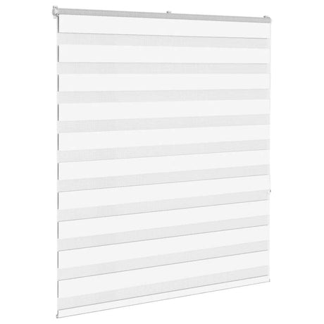 VidaXL store enrouleur zèbre 120x150 cm largeur du tissu 115,9 cm polyester blanc