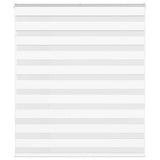 VidaXL store enrouleur zèbre 125x150 cm largeur du tissu 120,9 cm polyester blanc