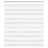VidaXL store enrouleur zèbre 135x150 cm largeur du tissu 130,9 cm polyester blanc