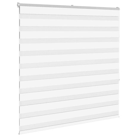 VidaXL store enrouleur zèbre 140x150 cm largeur du tissu 135,9 cm polyester blanc