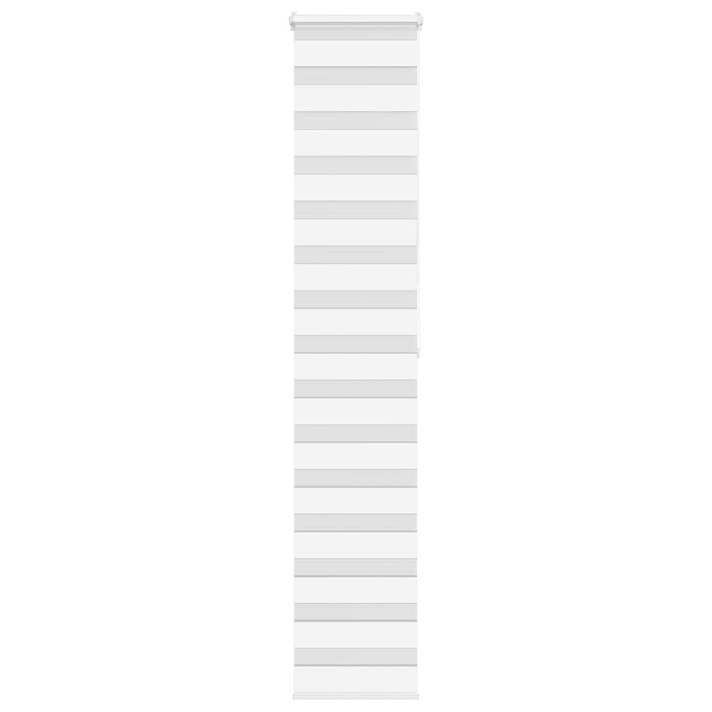 VidaXL store enrouleur zèbre 40x200 cm largeur de tissu 35,9 cm polyester blanc